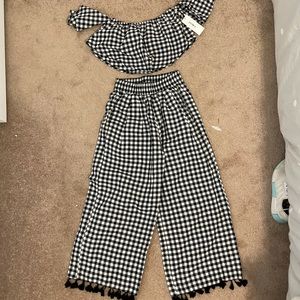 Red dress boutique two piece set - worn once no tags